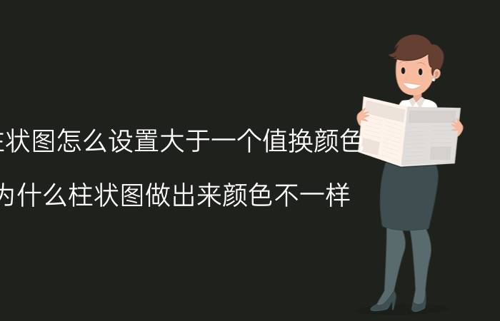 柱状图怎么设置大于一个值换颜色 为什么柱状图做出来颜色不一样？